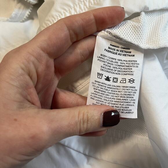 Nike White Woven Windbreaker Jacket Size Medium - Picture 2 of 8